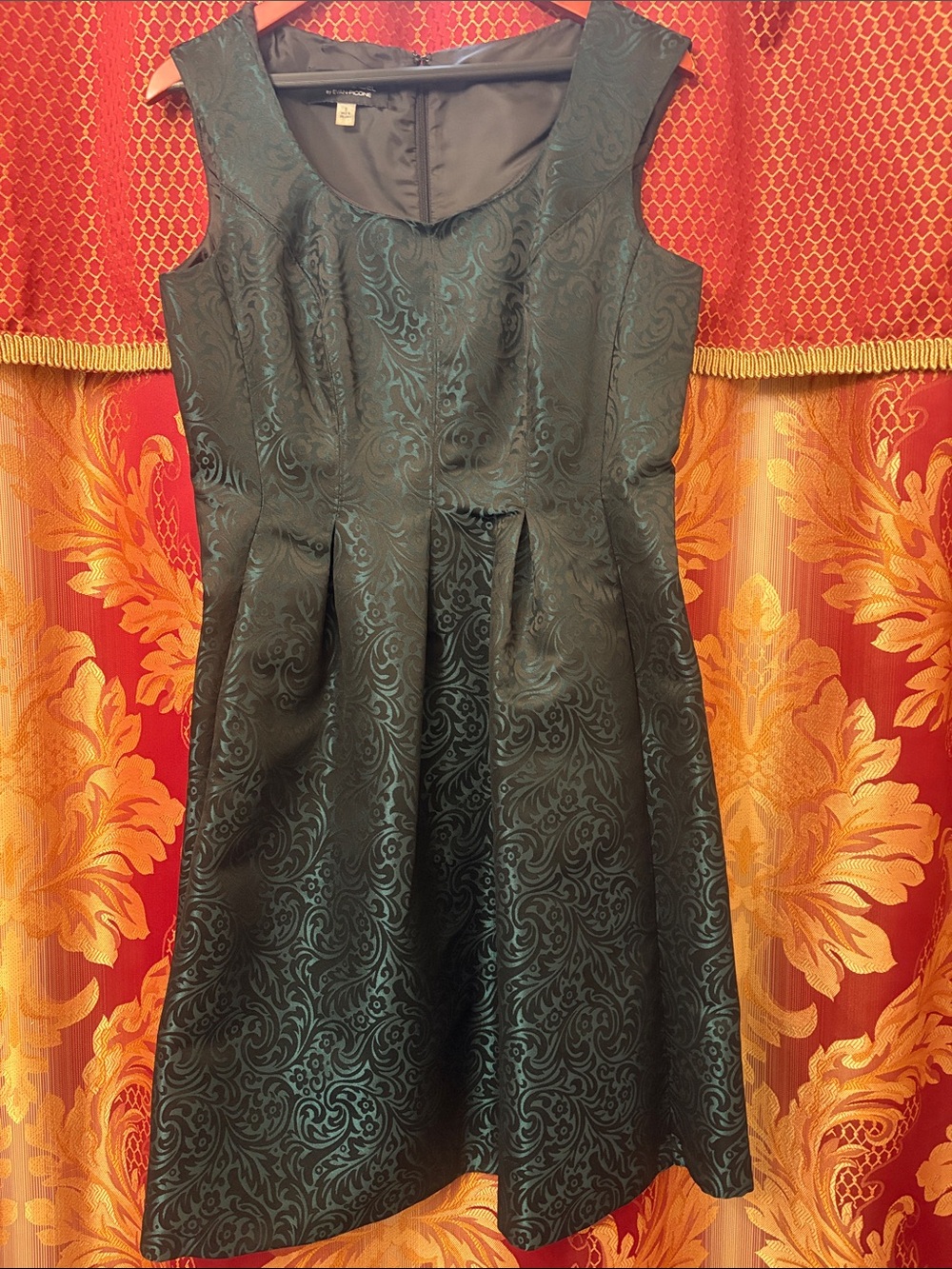 Emerald sleeveless Fit & Flare Dress in Teal